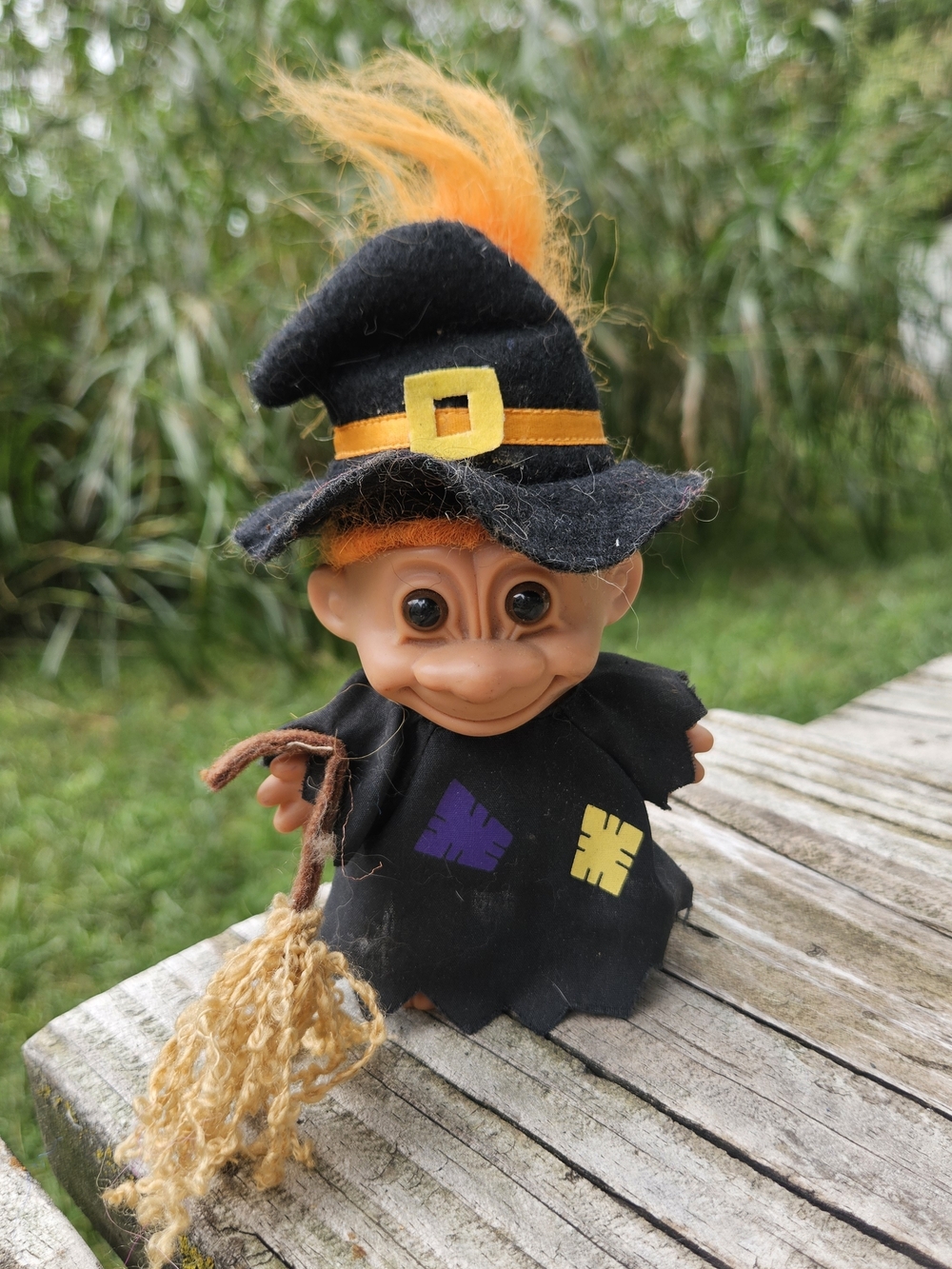 Vintage Russ Berrie Halloween Witch Troll Doll